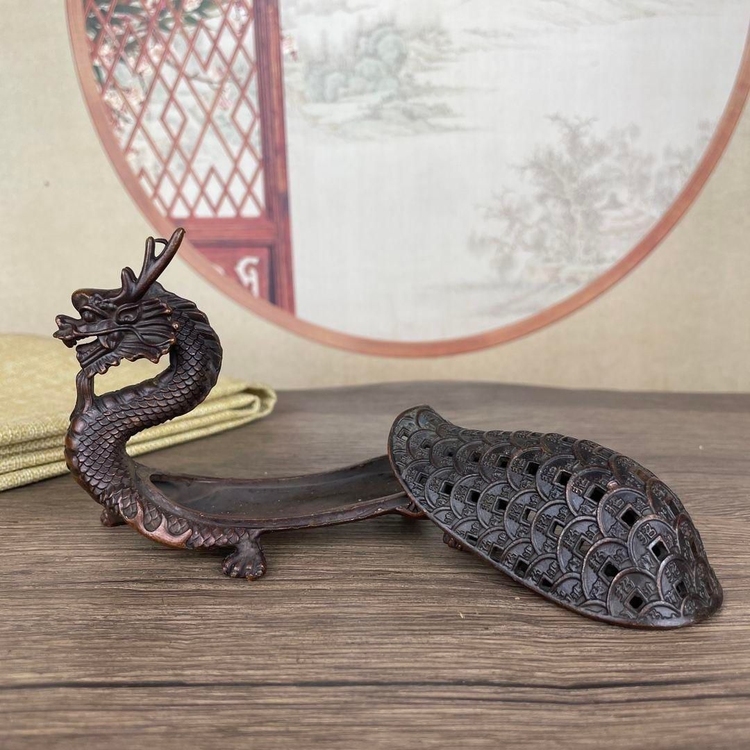 人気ブランド新作豊富 香道具 香炉 茶台 亀香炉 金銭竜 銅細工 装飾品 美術品 工芸品 工芸品