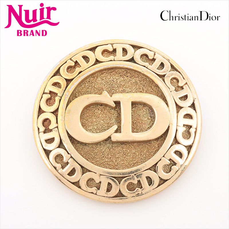 Christian Dior クリスチャンディオール ブローチ CDロゴ GP