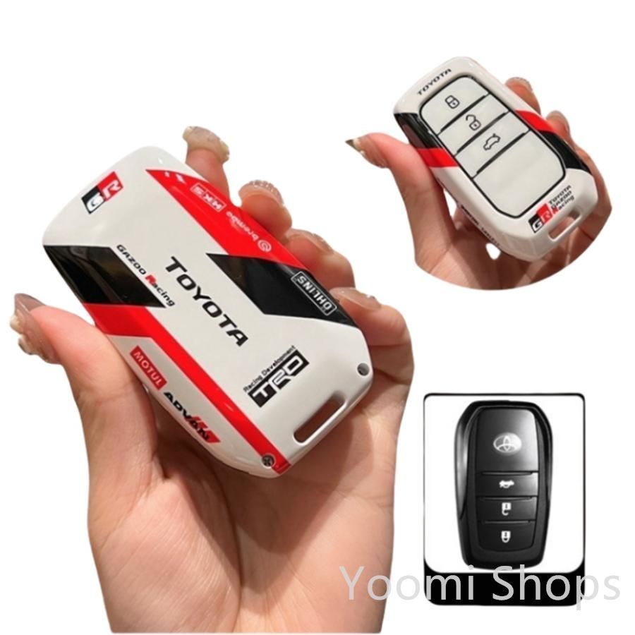 【新品未使用】トヨタ専用 スマートキーカバー キーホルダー キーケース レーシングカー風保護新型ハリアー 80系 ハイラックス ランドクルーザー200系 ミライ ヤリスクロス ocp 49