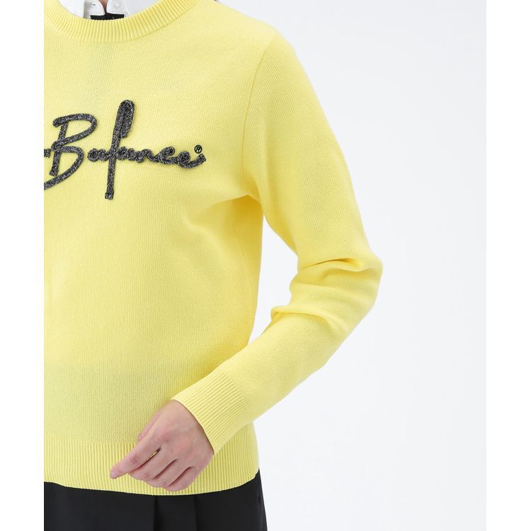 25秋冬 ニューバランス ゴルフ New balance Golf レディース クルーネック ニット プルオーバー 5270502 ニット トップス ストレッチ 軽量 ロゴ WHITEMONARCHHOTEL_COM