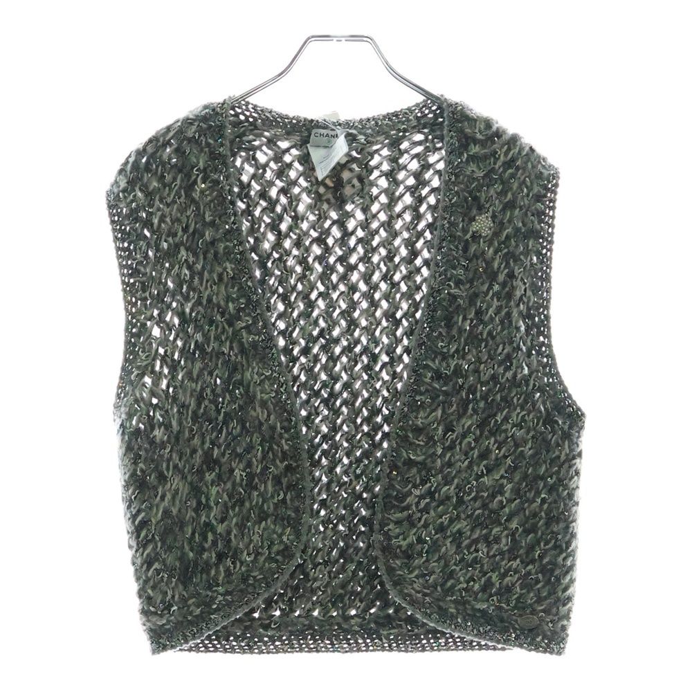 目を惹く可愛さ★【CHANEL】ツイードベスト 中古・古着通販】CHANEL (シャネル) ツイードベスト ピンク
