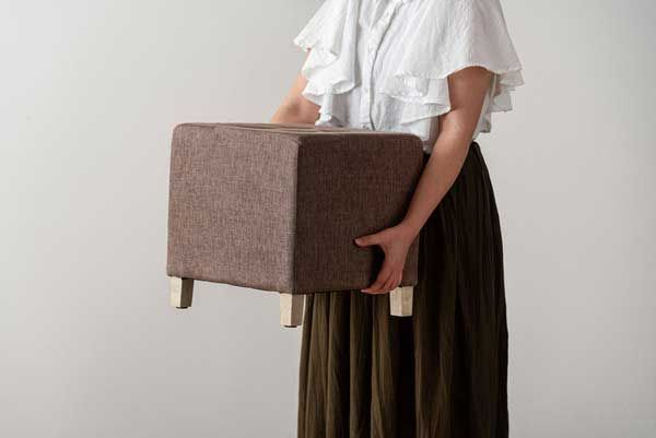 ファブリッククッションスツール