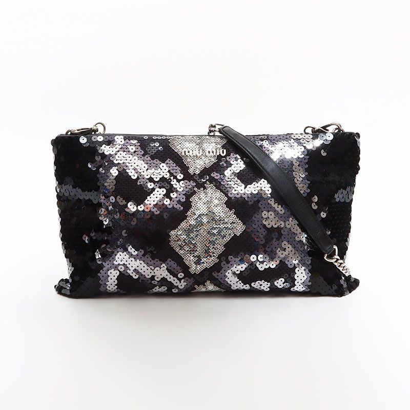 Miu Miu ミュウ ミュウ ショルダーバッグ スパンコール クラッチ