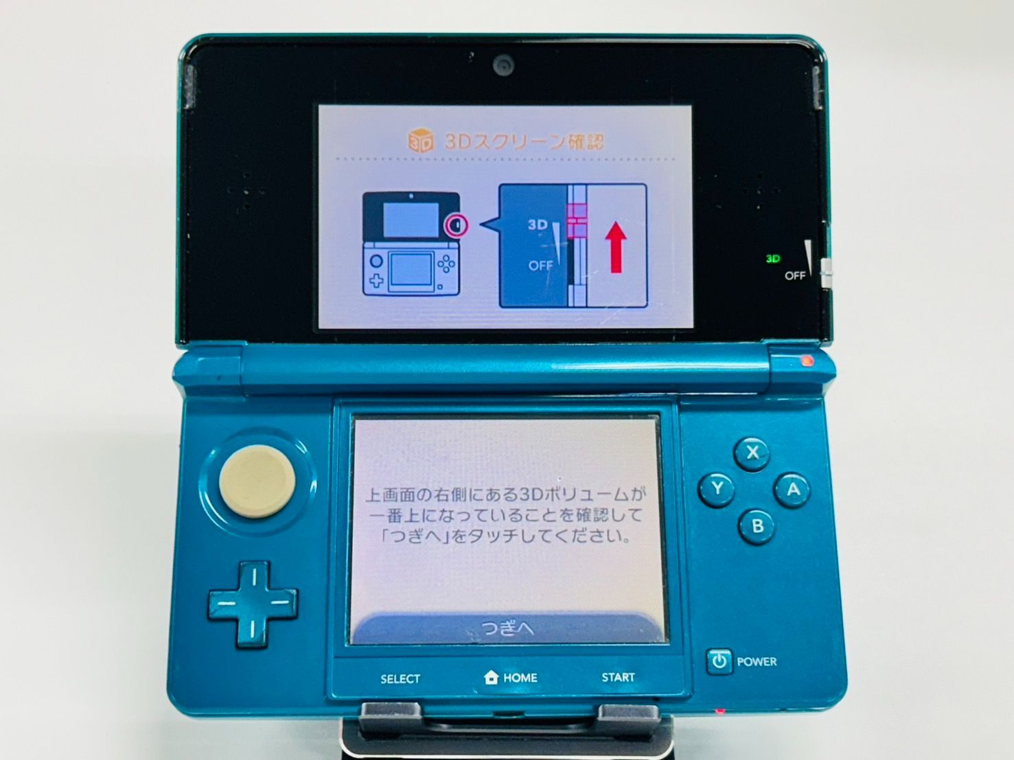 3DS アクアブルー　動作確認　初期化済み Nintendo 3DS アクアブルー/AQUA BLUE 本体 動作確認/初期化済み