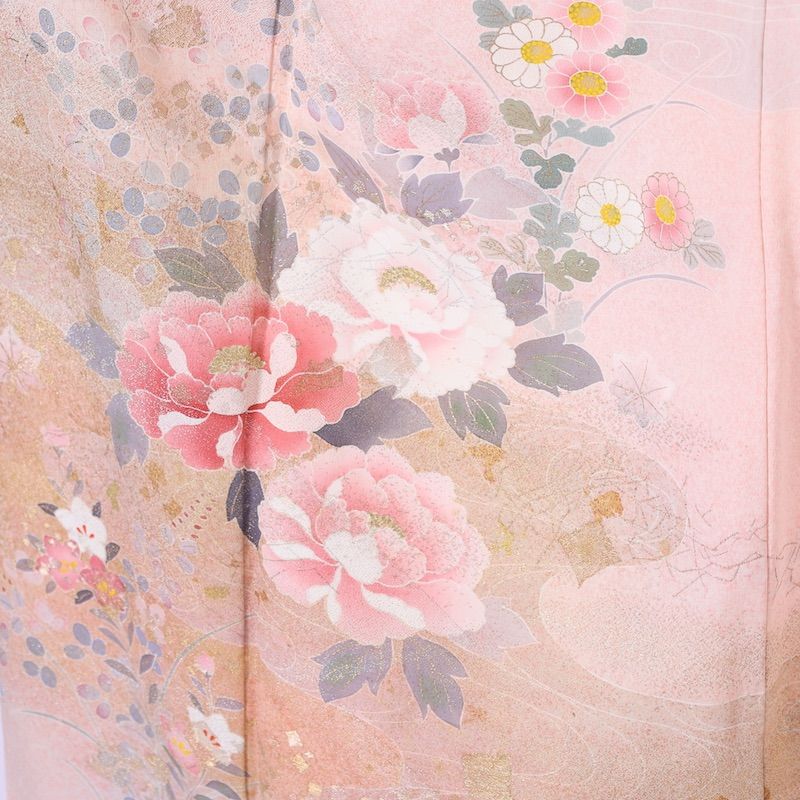 着物　訪問着　ピンクにたたき　京友禅　松井青々　/856 着物 訪問着 ピンクにたたき 京友禅 松井青々 /856 - メルカリ