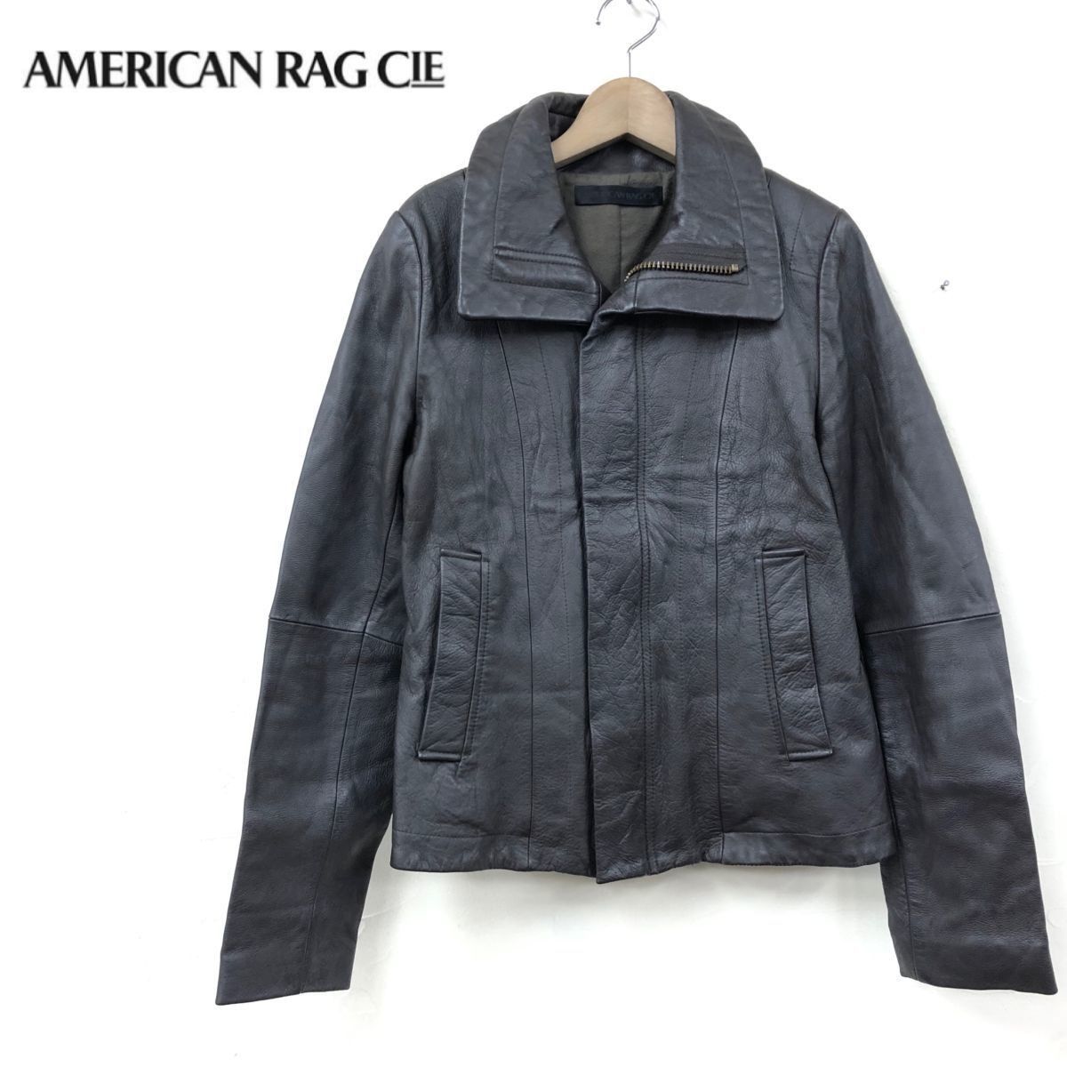 D342-J◇良品 AMERICAN RAG CIE アメリカンラグシー レザージャケット◇ブラウン FREE レディース 牛革 本革 リアルレザー  暖か アウター - メルカリ