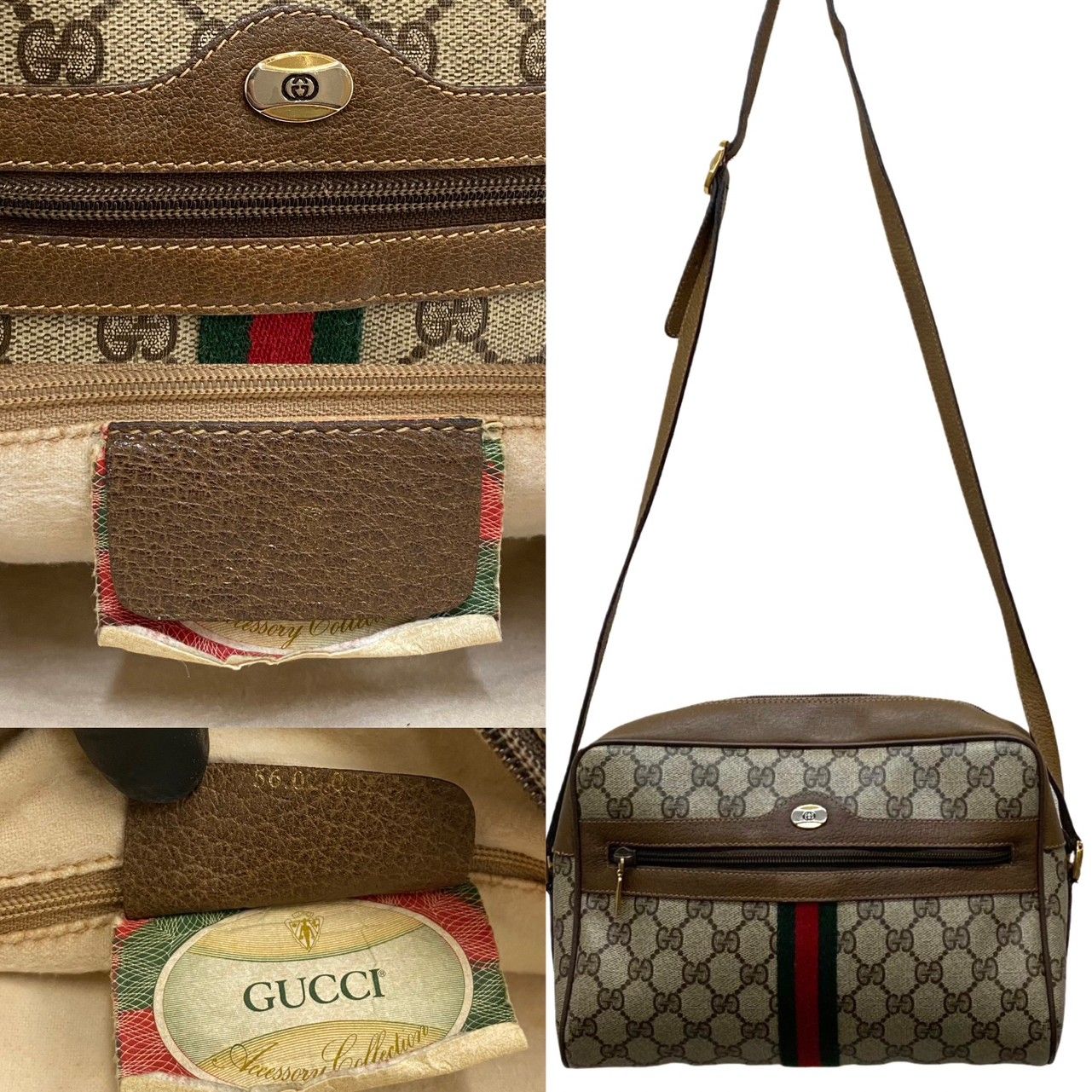 極 美品 GUCCI グッチ オールドグッチ ヴィンテージ GG ロゴ 金具