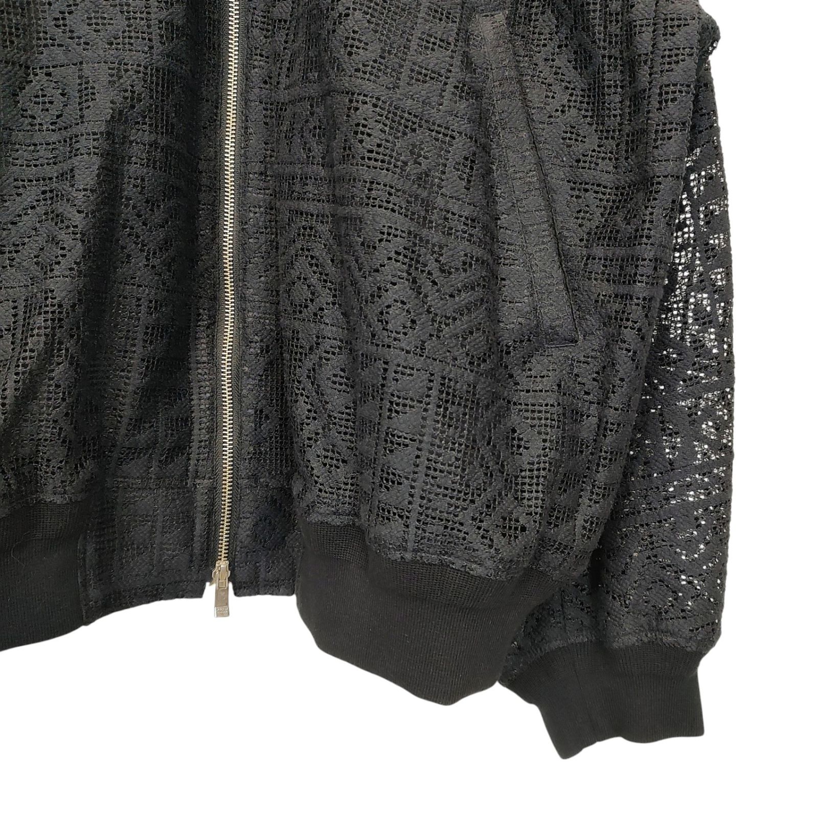 【MAISON SPECIAL】ジオメトリックレース ボンバーシアージャケット MAISON SPECIAL】ジオメトリックレース ボンバーシアージャケット