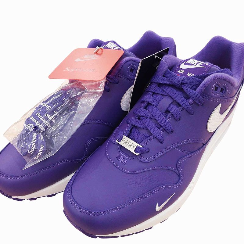 Supreme × Nike Air Max 1 Purple 27.5cm