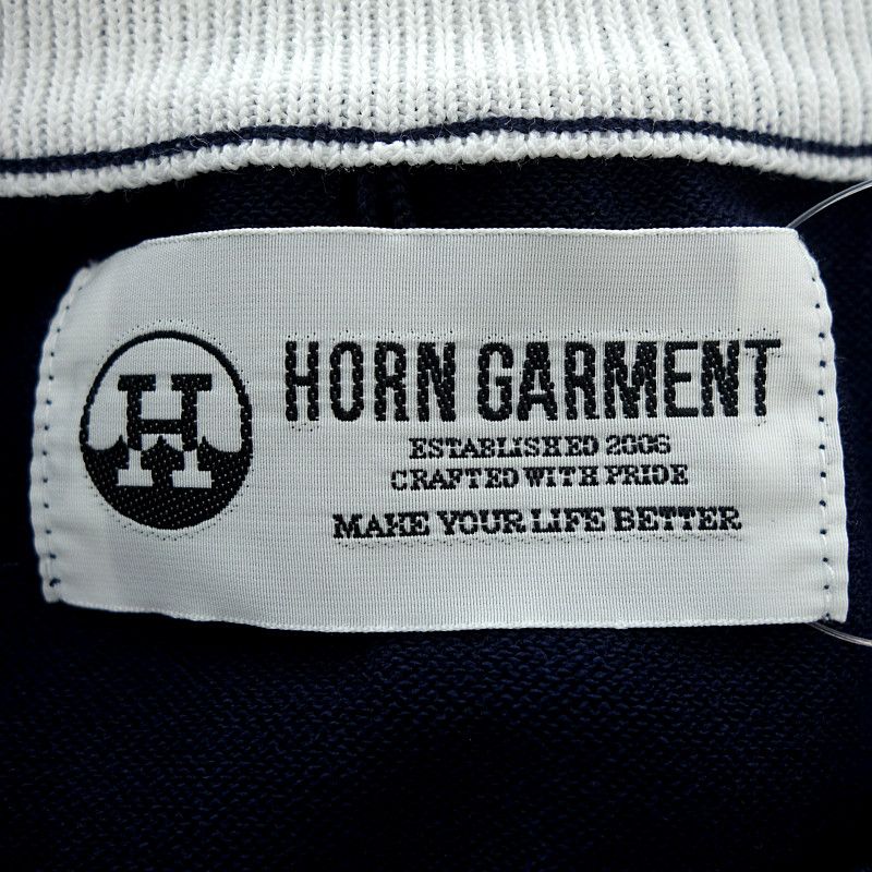 HORN GARMENT ホーンガーメント　スポーツセーター ネイビー ホーンガーメント/HORN GARMENT GOLF ゴルフ コットン