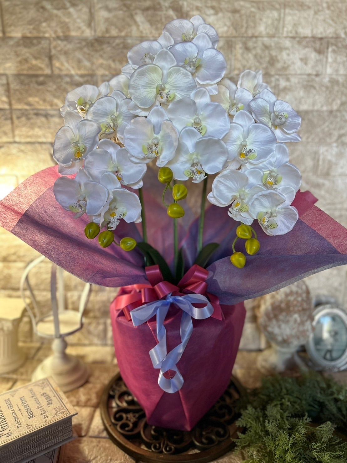 光触媒　人工観葉植物　ウォールグリーン　フェイクグリーン　パリスピンク 光触媒人工観葉植物ウォールグリーンフェイクグリーンパリスピンク