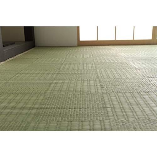 イケヒコ い草 ラグ カーペット 日本製 花ござ グラッセ 江戸間8畳 約348×352cm 4135908