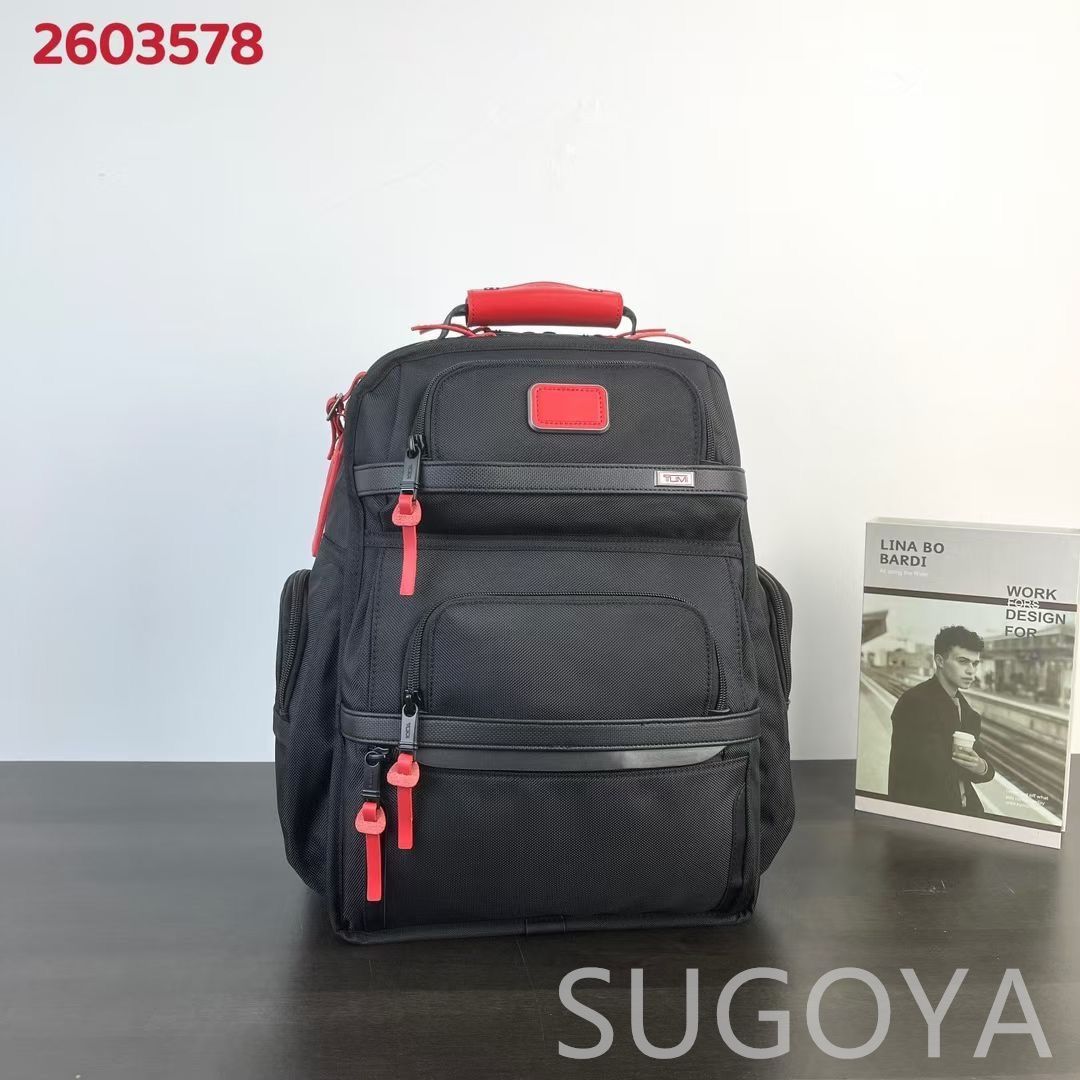 新品未使用 TUMI ALPHA3 バックパック リュック 2603578 ブラックｘレッド ビジネスリュック ビジネスバッグ 通勤 通学 出張 旅行  - メルカリ