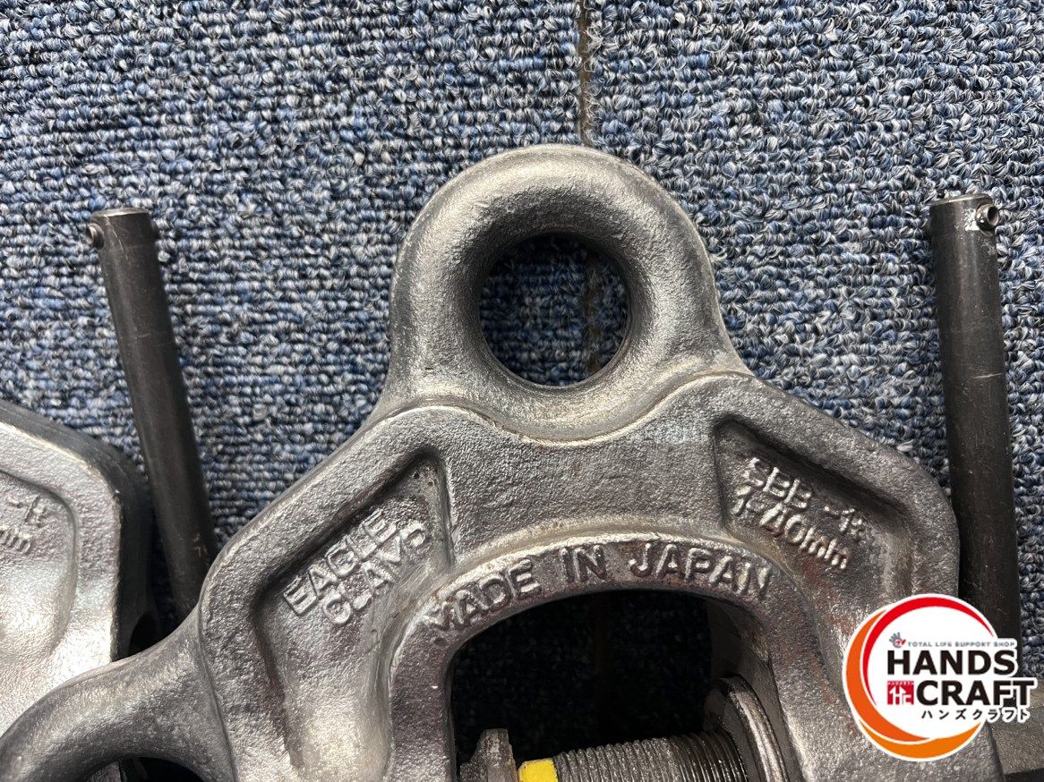 イーグルクランプ 1t 2個セット 中古 SBB-1 0-40 2個セット 中古 イーグルクランプ ねじ式全方向クランプ SBB-1t 吊具