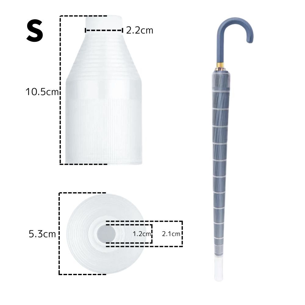 【ブラック S】 傘カバー タケノコ 伸縮 車 スライド ショルダー つき 先端 キャップ ビヨーン プラスチック ロング　吸水 長傘 折りたたみ 32cm 傘ケース 収納 アンブレラケース 雨傘 傘ホルダー 車用 運転席 カー用品 防水 傘入れ