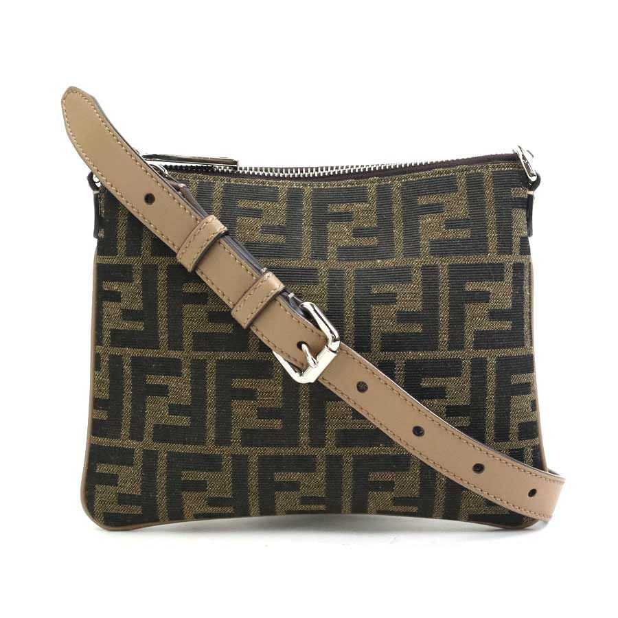 フェンディ FENDI 斜め掛けショルダーバッグ ズッカ After Bag Mini 7N0146 A9ZL