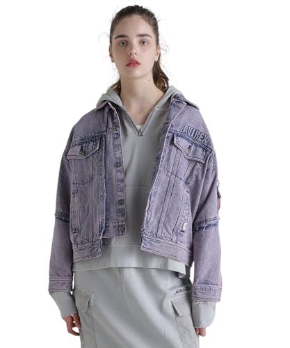 アヴィレックス L S DENIM JACKET エンボス デニム ジャケット レディース F 090 ピンク 783 5152603