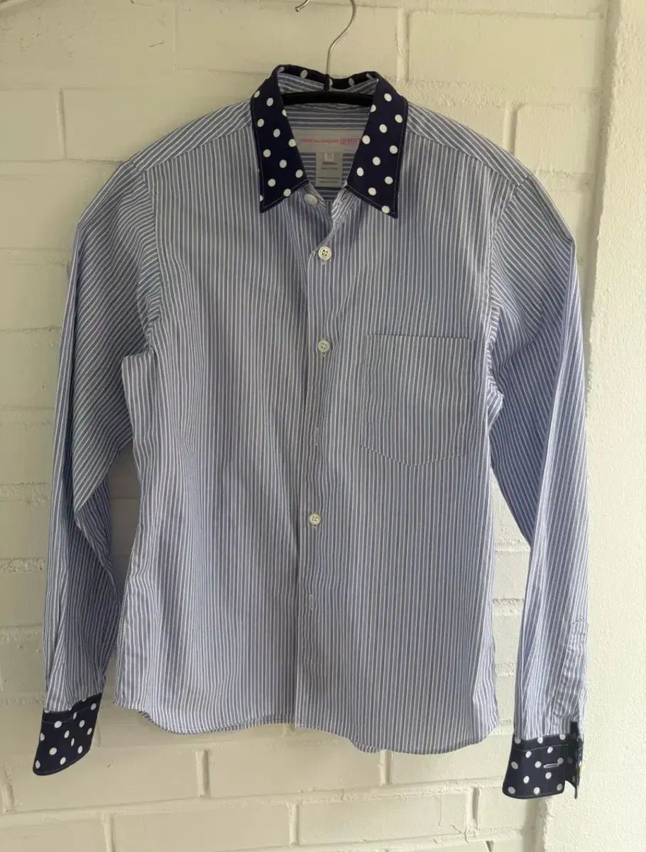 コム デ ギャルソン シャツ ドット ストライプ シャツ xs