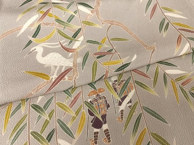 平和屋着物○名門・上野家 上野街子 清染居 隆男 訪問着 人物風景文 鬼