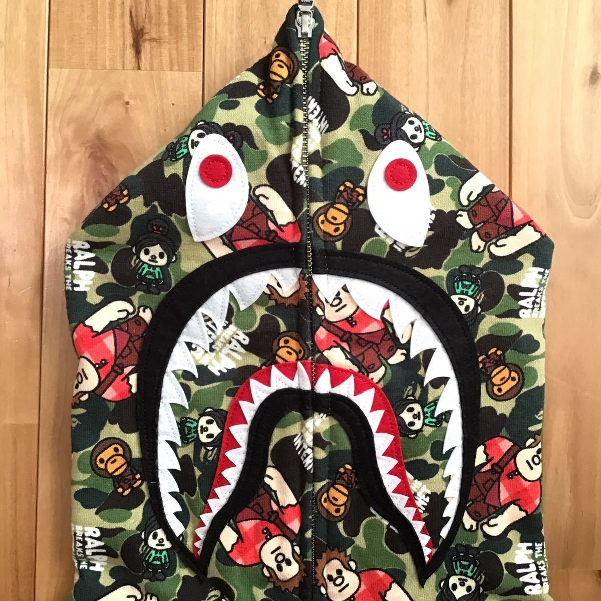 ☆美品☆ ディズニー × BAPE シュガーラッシュ シャーク パーカー L 