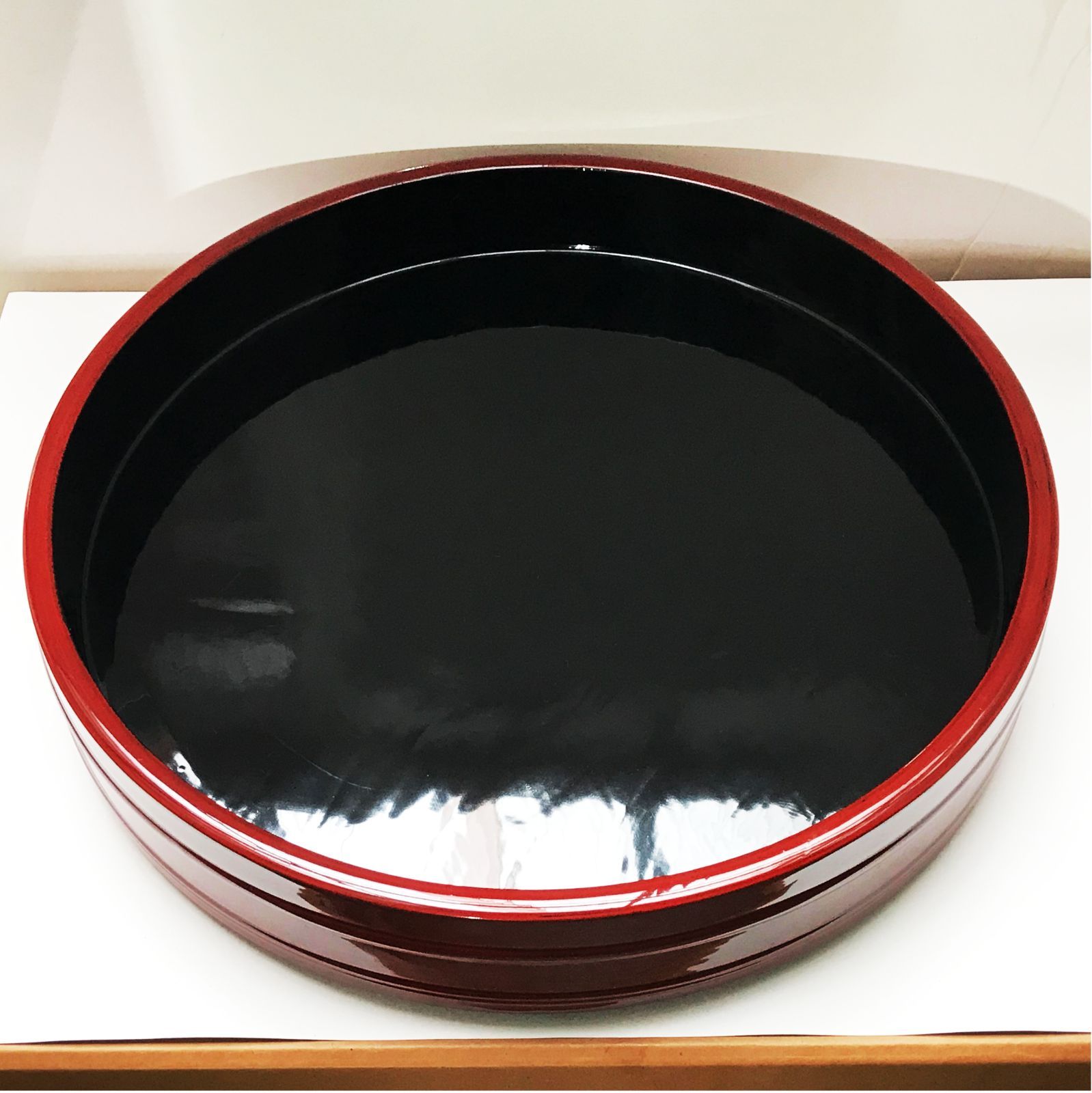 昭和の寿司桶】木製漆塗り・くり物・尺3寸桶（7人前）・上