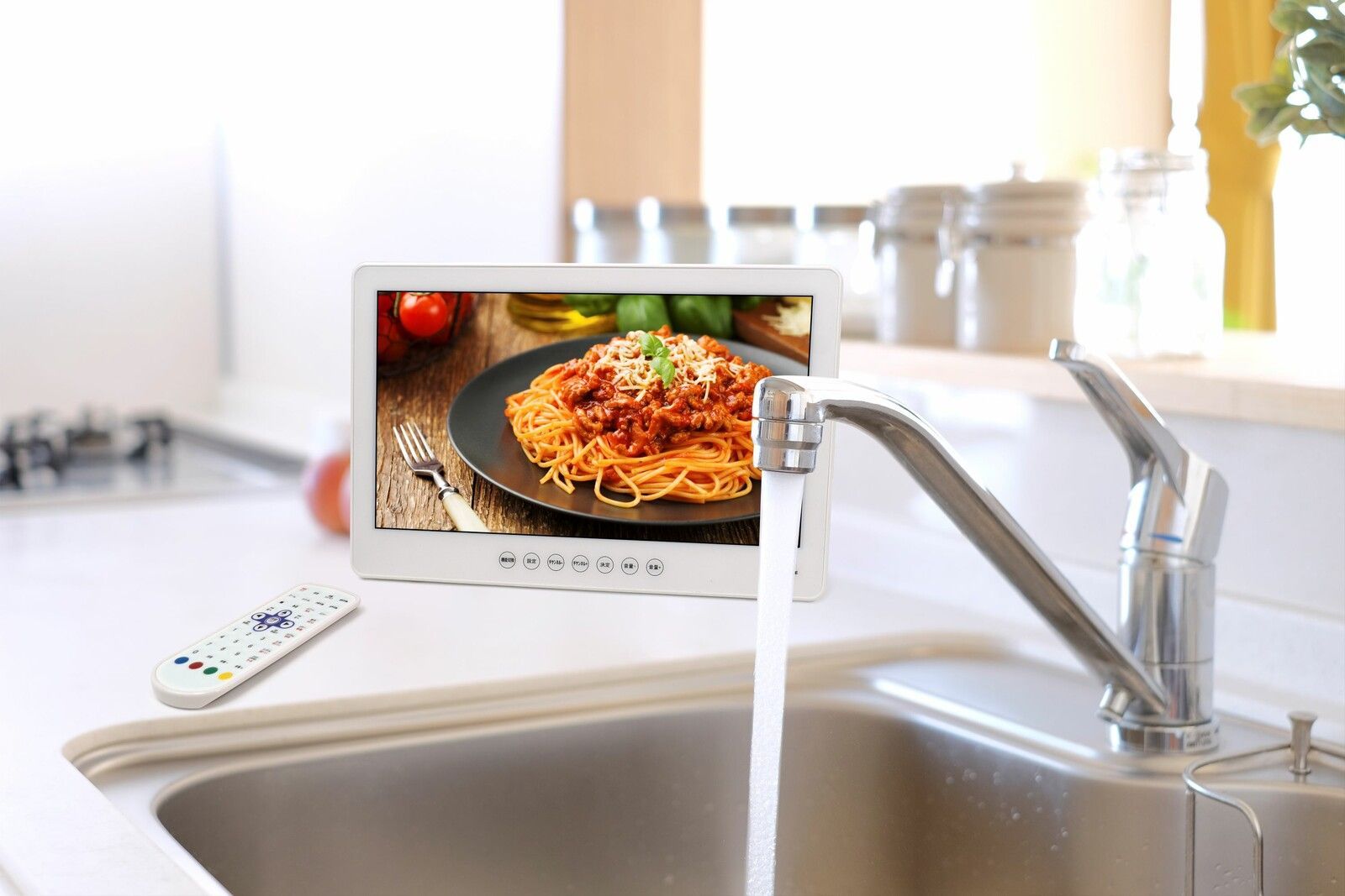 防水レベルIPX7高い防水性能 キッチンやお風呂等