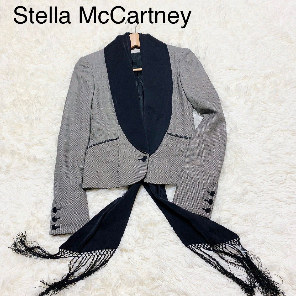 Stella McCartney ステラマッカートニー タキシード ジャケット シルク ウール レディース - メルカリ