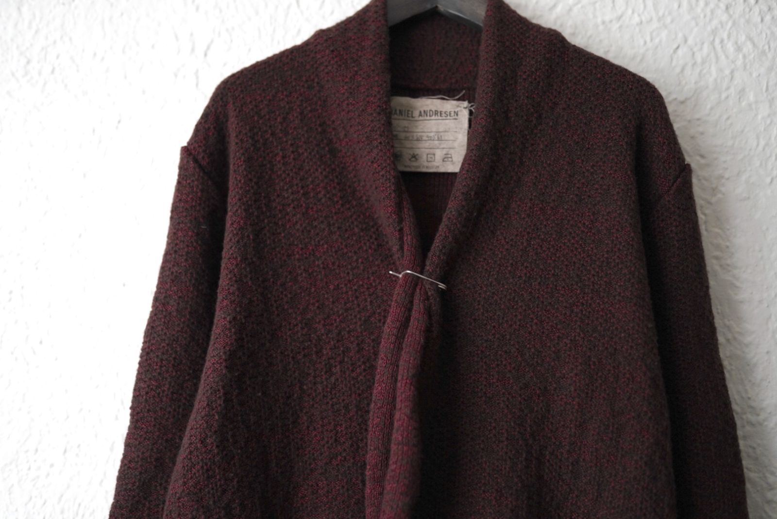 ウールリネンピンニットカーディガンセーター DANIEL ANDRESEN Daniel Andresen ダニエルアンドレセンのニットカーディガン 44