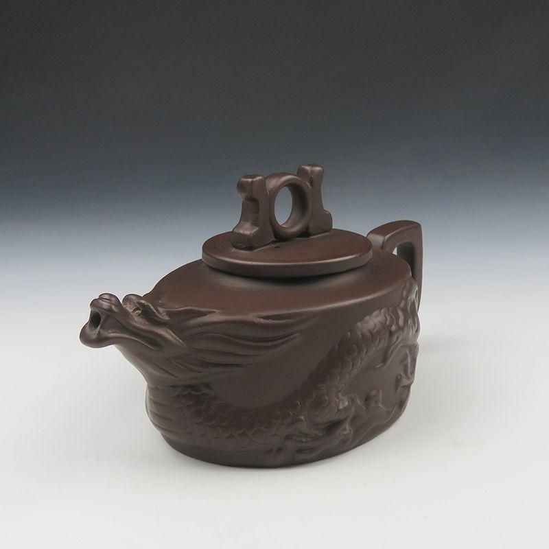 双龍壺 紫砂壺・紫泥急須・茶壺・茶道具 宜興紫砂 - メルカリ