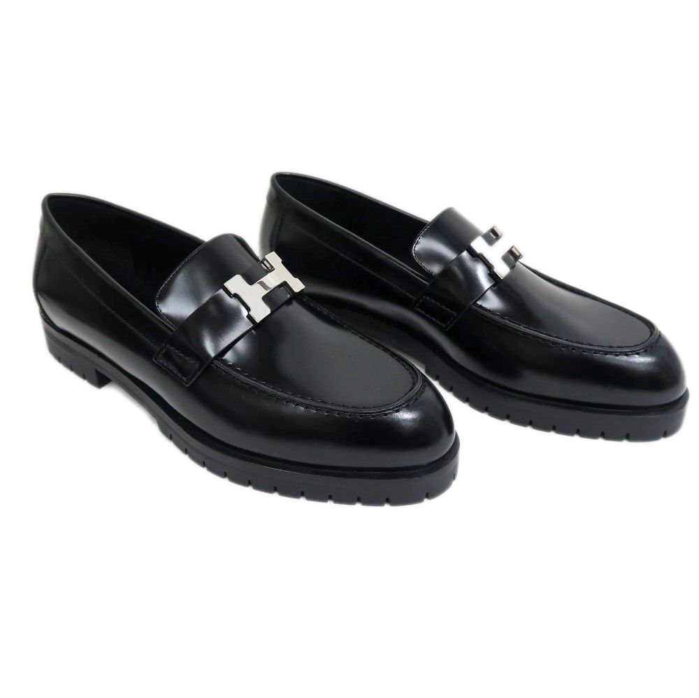 名東】エルメス モカシン フォーブル サイズ37 1/2 ブラック