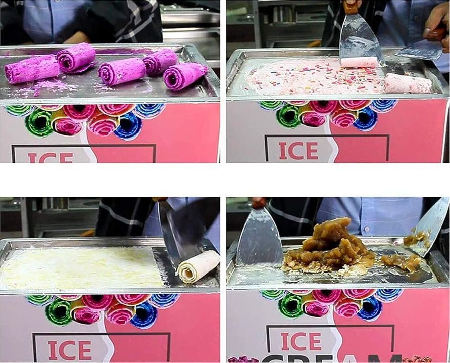 30x25cm焼成ディッシュ付きロールアイスクリームメーカー
