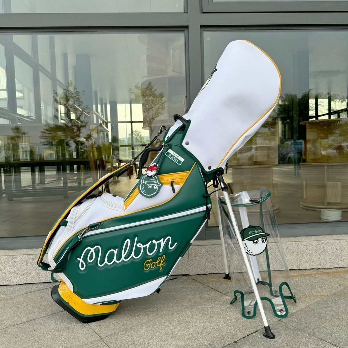 MALBON GOLF グリーン キャディバッグ スタンド ゴルフバッグ