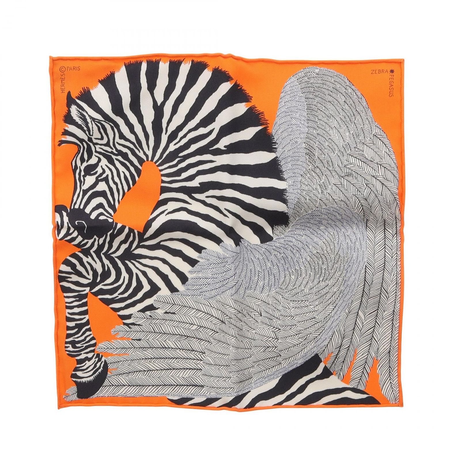 HERMES エルメス カレ20 ナノカレ ZEBRA PEGASUS スカーフ