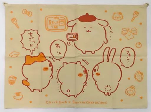 【中古】ポスター ファブリックポスターM 集合(草むしり検定1級) 「ちいかわ なんか小さくてかわいいやつ×サンリオキャラクターズ」