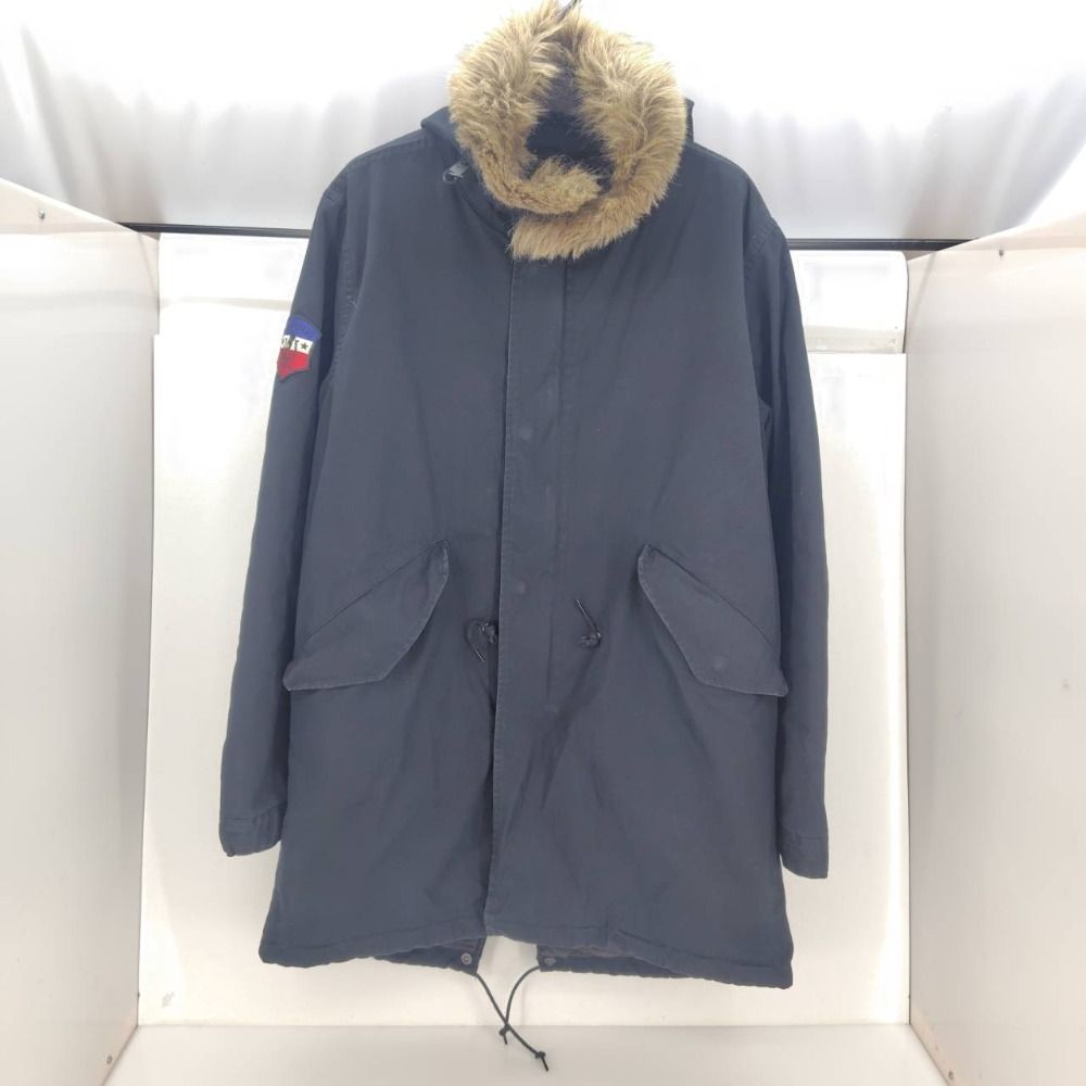 05w15588 ヒステリックグラマー HYSTERIC GLAMOUR ヴィンテージ モッズコート ファー付き ブラック L 日本製 メンズ モッズコート コットン 0233AC03 品