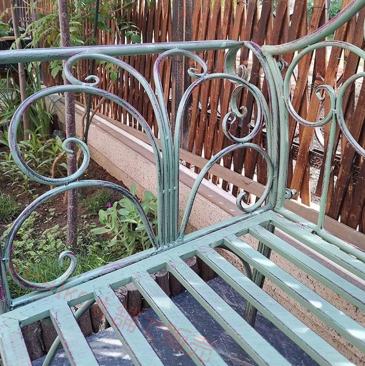 ガーデンベンチ レトロなテラステーブル 椅子ンティークガーデンベンチメタルパークベンチ屋外ベンチグリーン屋外パティオ家具鉄耐候性|簡単な組み立て 133×90×49cm ベンチ STEELWINDOWSANDDOORS_COM