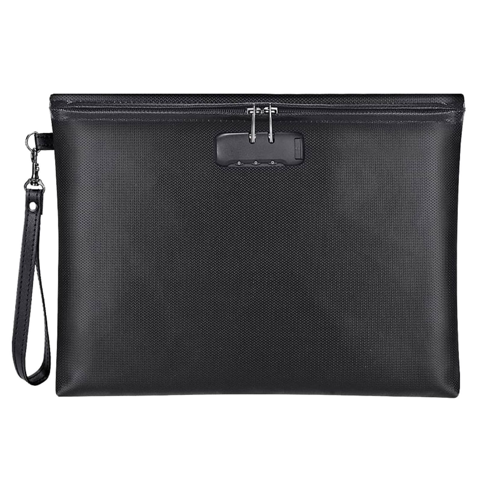 耐火バッグ 集金袋 防災 防犯 手提げ金庫 鍵付き ポーチ セキュリティ