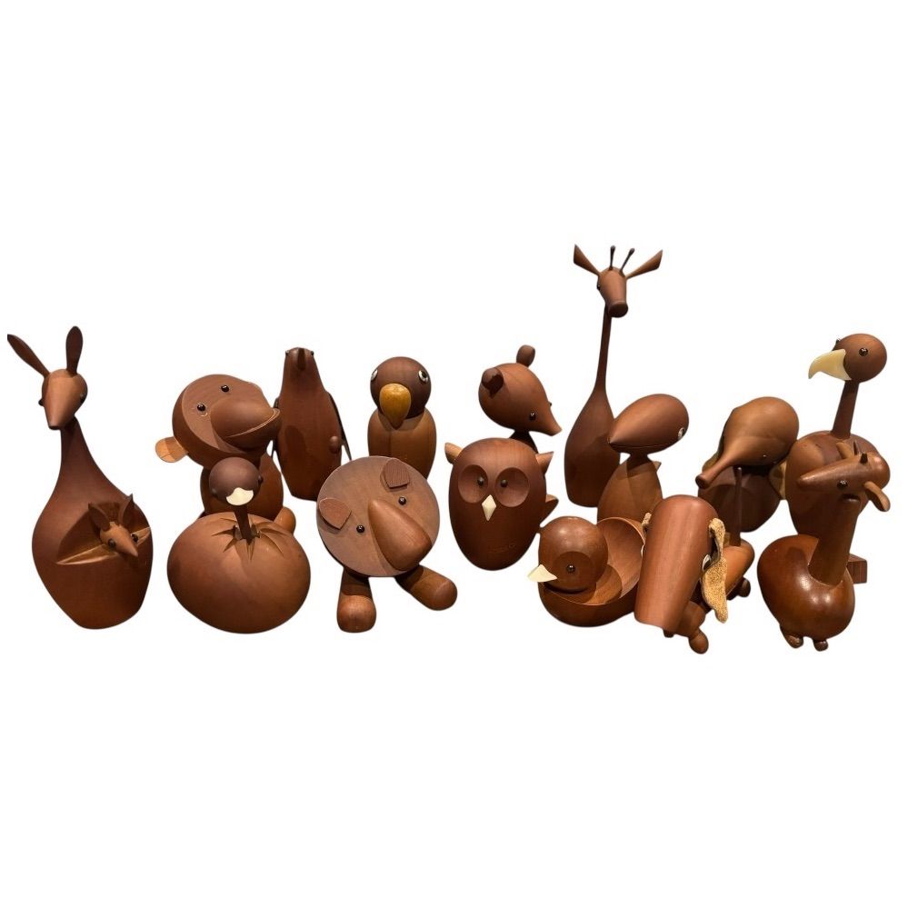 ロイヤルペット 千趣会 15体 北欧風 木彫り動物 置物 インテリア