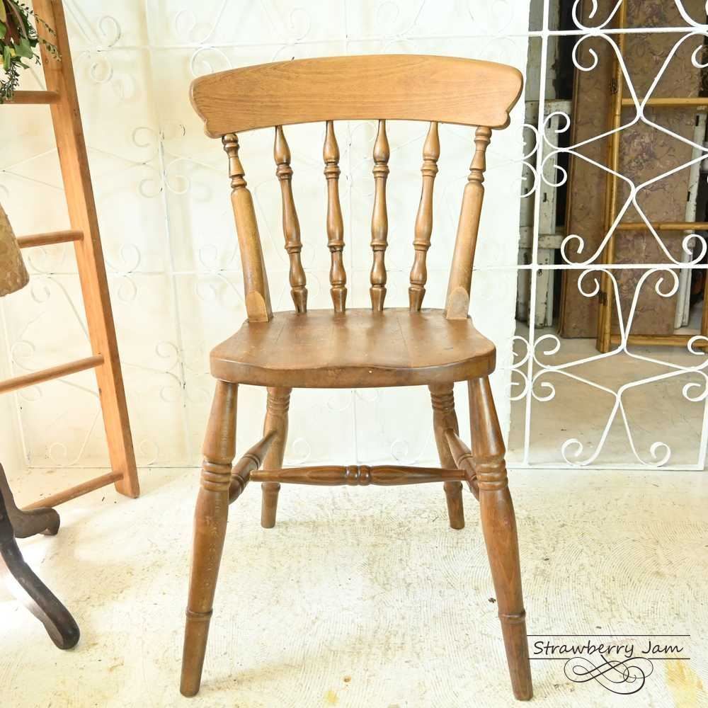 L3705-263 英国アンティーク ウィンザーチェア ヴィクトリアン スラットバックチェア キッチンチェア パイン チェア ダイニングチェア イギリス