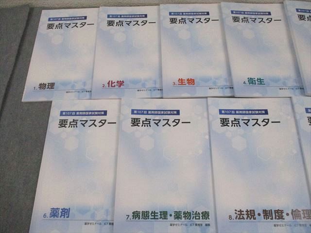 薬ゼミ 要点集 9冊セット 要点マスター LR90-008 薬学ゼミナール 薬