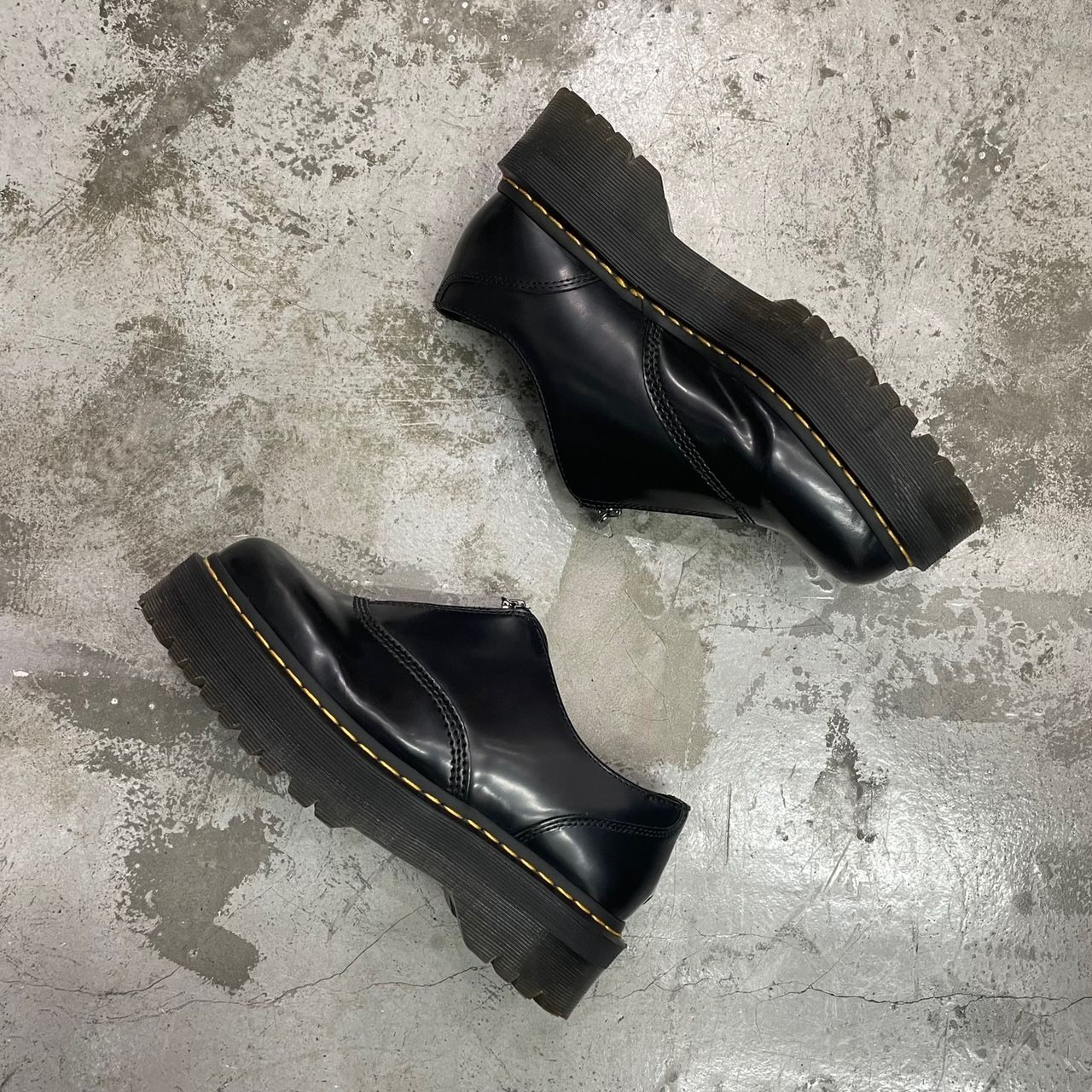 Dr.Martens 25451001 AURIAN II QUAD オウリアン 2 クアット ジップ レザー シューズ 短靴 ドクターマーチン UK8  76496A1