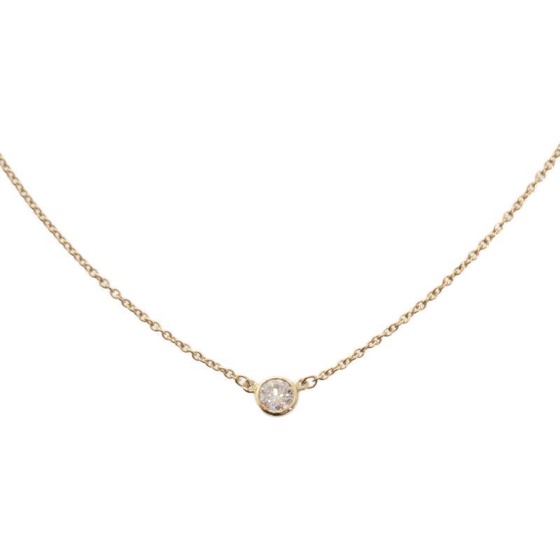 TIFFANY-Co. バイザヤード ペンダント ネックレス K18イエローゴールド ダイヤモンド