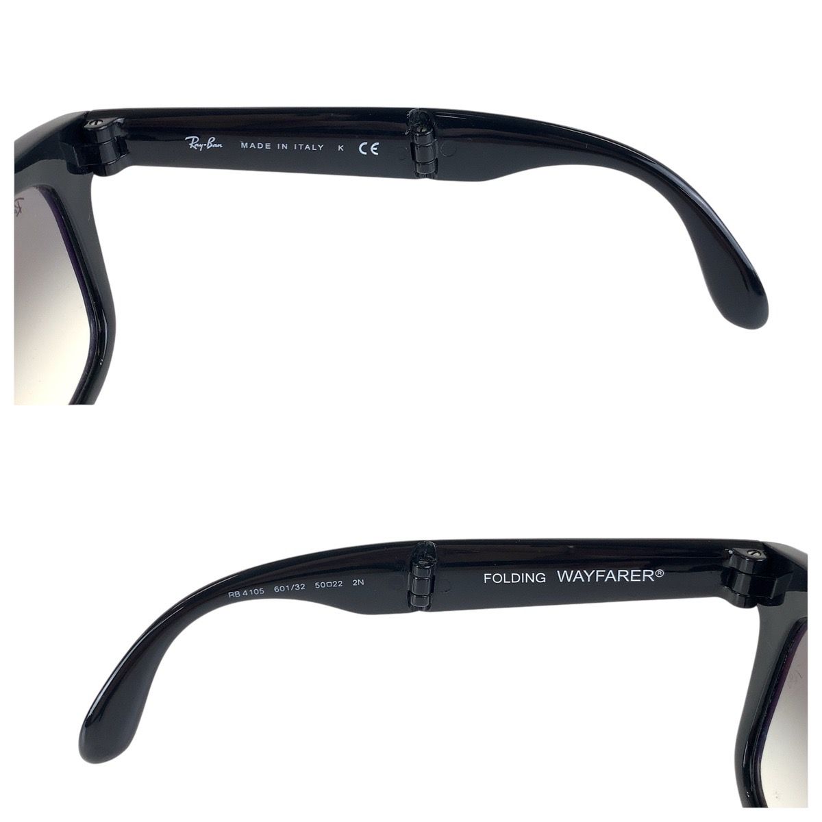 美品 Ray-Ban レイバン ブラック シルバー金具 プラスチック RB4105  