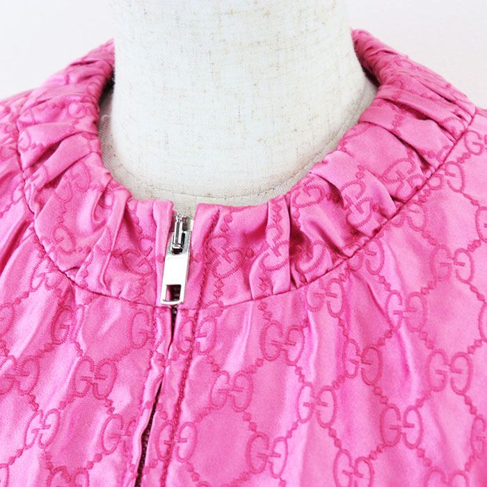 未使用】GUCCI グッチ ジャケット ボンバー GG 総柄 刺繍 花柄  