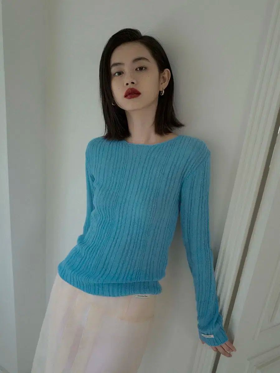 overdue flair オーバーデューフ モヘア ニット MOHAIR RIB KNIT TOP