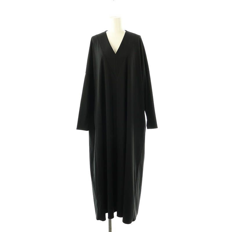 アドーア ADORE 24SS メリルハイテンションワンピース Vネック プルオーバー 38 黒 |CX OS