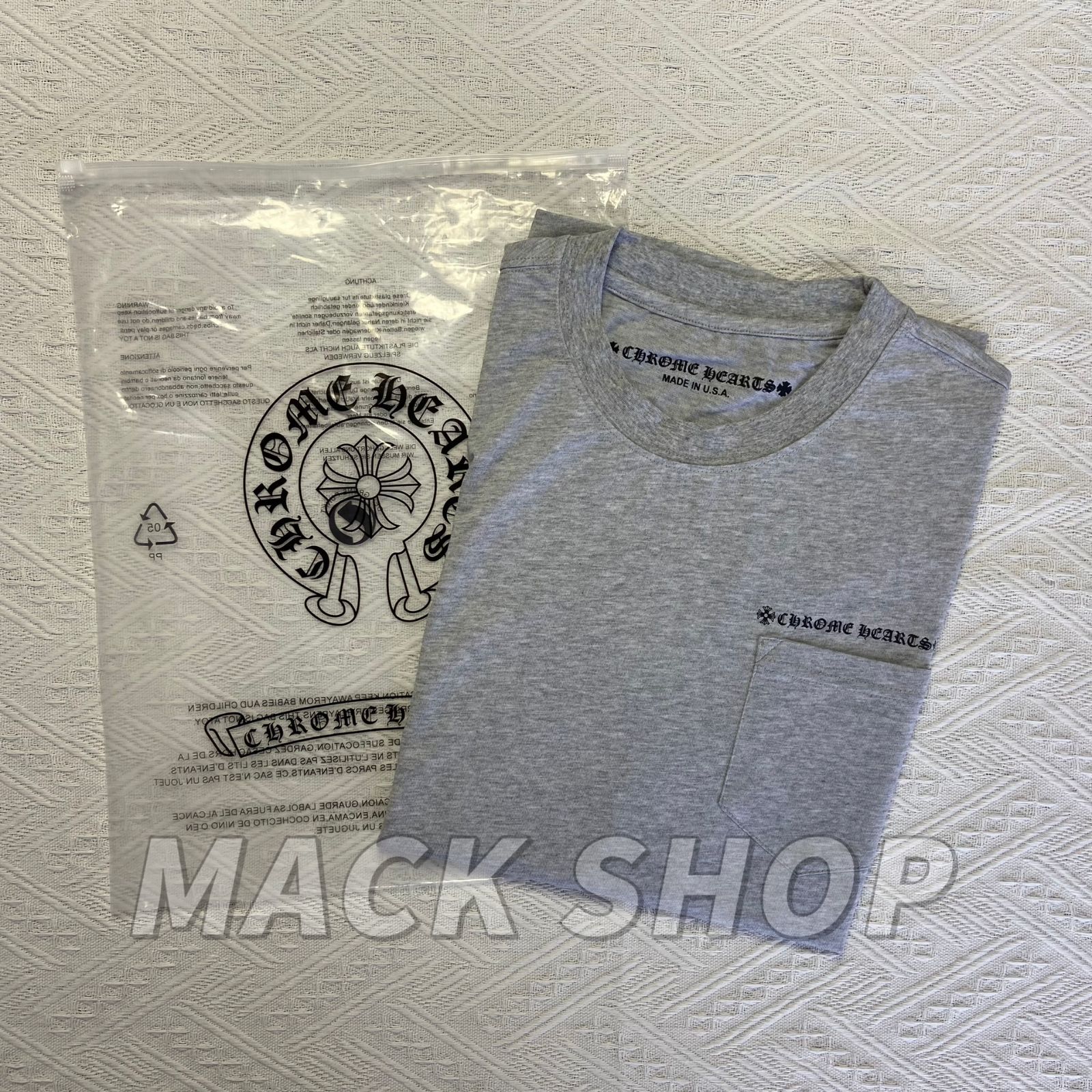 美品 Chrome Hearts×MATTY BOY 2021SS PPO Brain LS Tee クロムハーツ×マッティボーイ 胸ポケット プリント ファッション レディース メンズ  トップス Ｔシャツ 半袖 グレー 夏 通気性