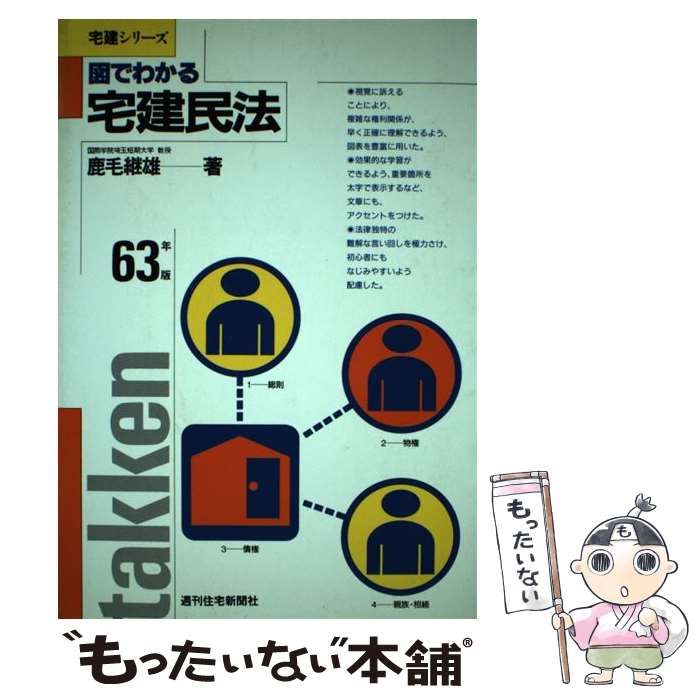 【中古】 図でわかる民法 総則　物権　債権　親族・相続 改訂第３版/週刊住宅新聞社/鹿毛継雄 中古】 図でわかる民法 総則,物権,債権,親族・相続 改訂第3版