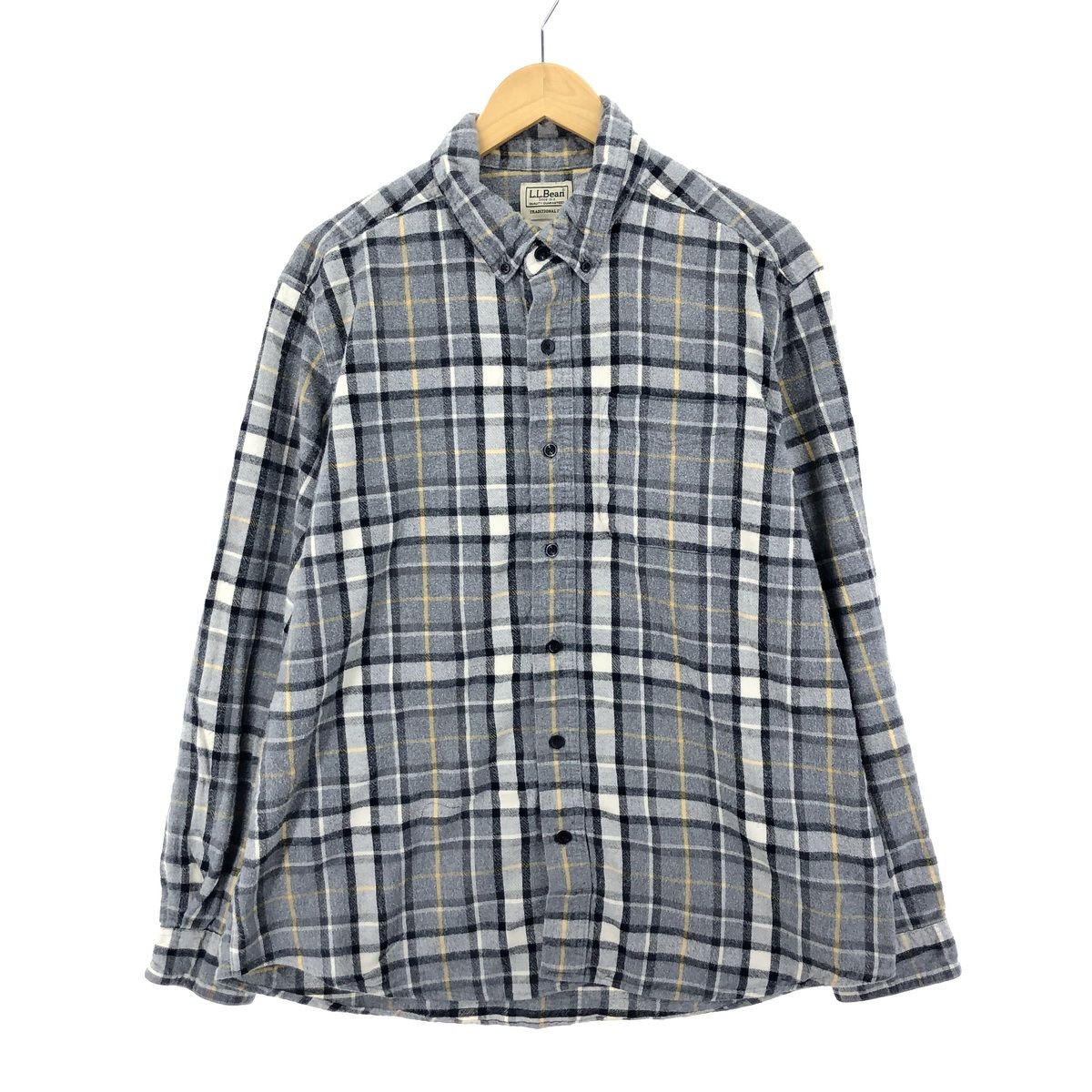 古着 エルエルビーン L.L.Bean 長袖 ボタンダウン ライトネルチェックシャツ メンズL/eaa396180