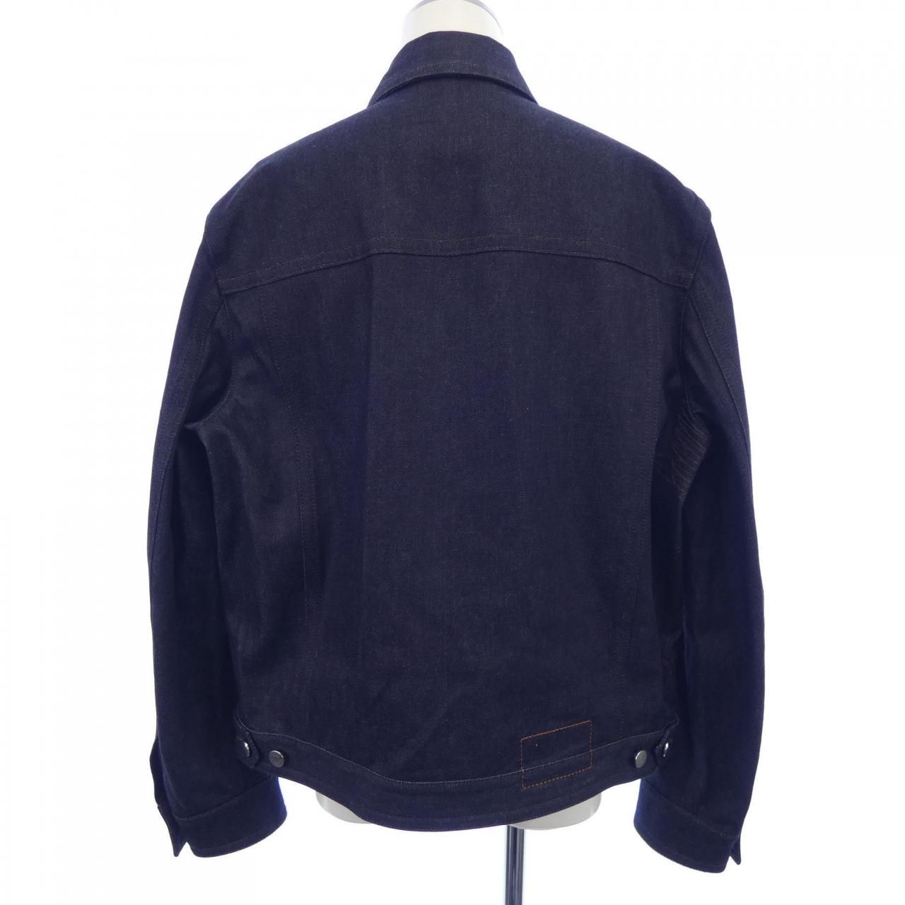 HERMES エルメス デニムジャケット HERMES - エルメス デニムジャケット ゴルチエ期 裏シルク総柄